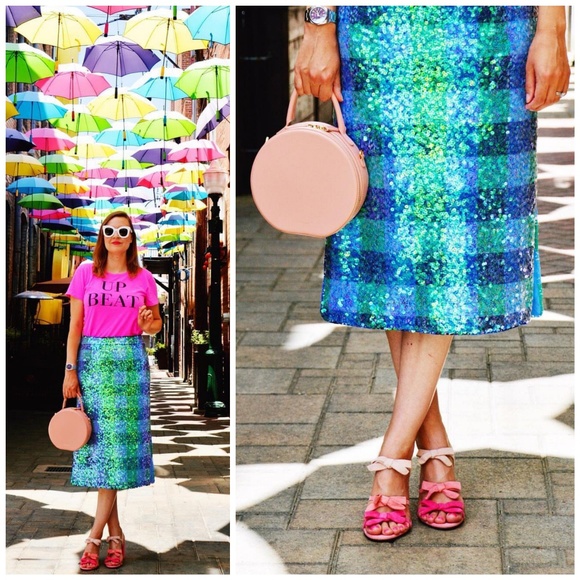 NWT, Anthropologie, Sequined Palette Midi Skirt - Picture 4 of 8